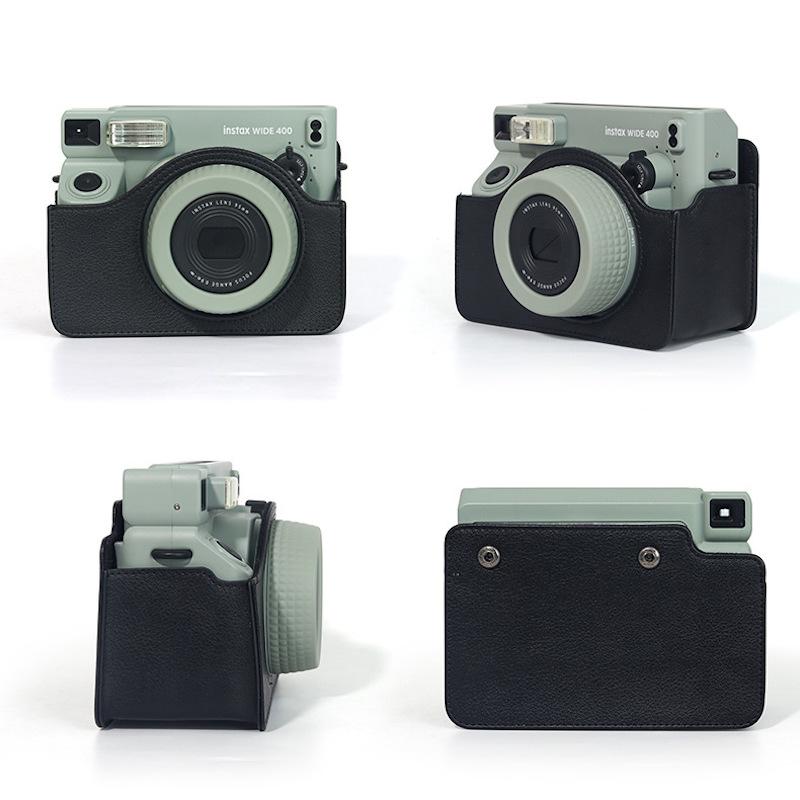 [Film Lab] Instax Wide 400 PU Leather Camera Case Soft Protective Case with Strap CAA62