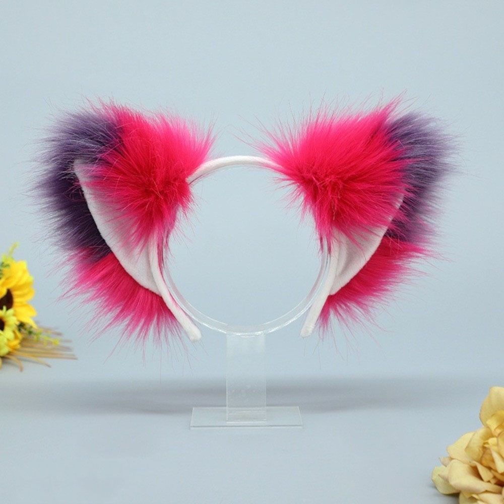 Flauschige Realistische Textur Kunstpelz Katzenohren Flexibles Tier-Haarband Anime Cosplay