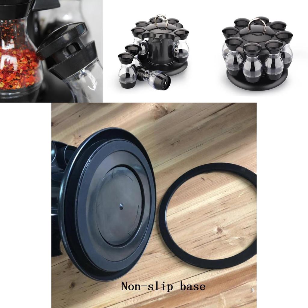 Stylish Rotatable Spice Storage With Solid Bottles For Restaurant Catering And Cooking Enthusiasts