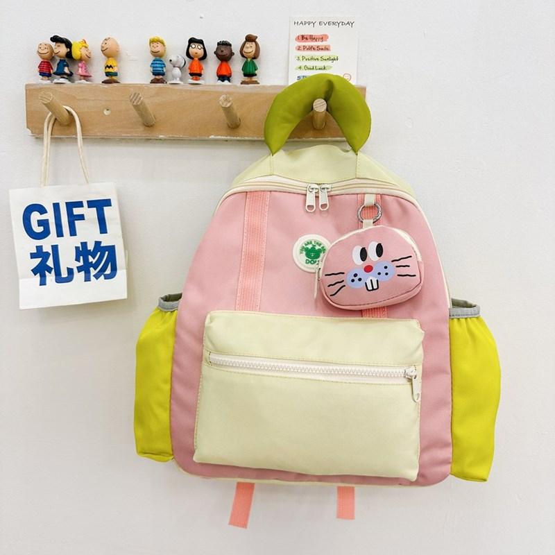 Lekki plecak przedszkolny koreański plecak dziecięcy z dopasowaniem kolorów flow przez uroczy plecak podróżny dla chłopców i dziewczynek