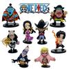 8pcs Anime One Piece Figures Model Dolls Toys Cute Oka Shichibukai Ace Boa Hancock Jinbe Collection Full Set Kid Friendly Entertaining Fun Play Safe