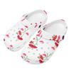 White Printed EVA Clogs for Women Men Flexible Lightweight Slip On Casual Shoes Soft Sole Summer Sandals Daily Comfort Wear