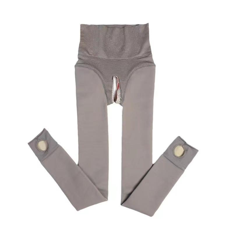 Dame Undertøj Høj Talje Åben Skridt Strømpebukser Termiske Strømpebukser Varme Bukser Leggings Fleece Foring