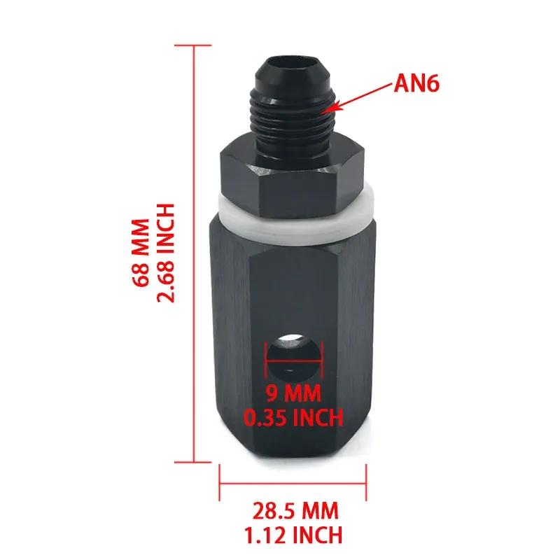 6AN 8AN 10AN Male Fuel Cell Tank Rollover Vent Valve Aluminum Black with valve exhaust system