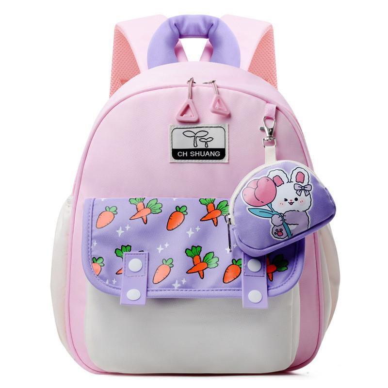 Panda Rabbit Tiger Mushroom Lotso Printed Backpack Breathable Schoolbag Cartoon