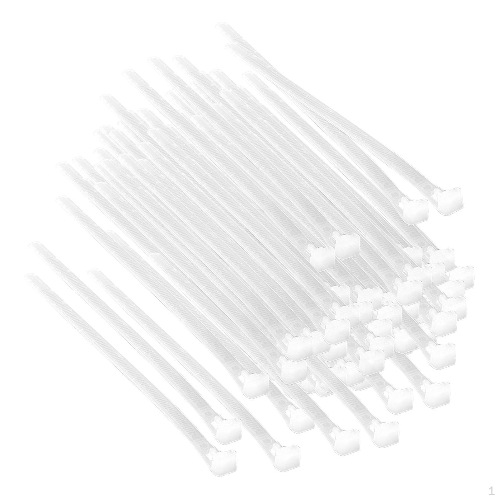 

100 Pcs Nylon Cable Ties, Multifunctional Management Fasteners for Home, Office, Car, Repair 20cmx3.6mm білий