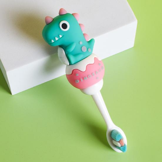 Praktický dětský zubní kartáček, opakovaně použitelný lehký dinosaurus
