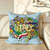 Art IItaly CCulture SSeries Cushion Cover Pillow Case Antidustmite Pillowcase Silky Short Plush Sofa Cushion Cover hot