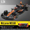 Diecast 1/24 Scale McLaren F1 MCL60 2023 Racing Car Alloy Model Collection Metal Toy Vehicle Birthday Gift for Children Boy Home Decor