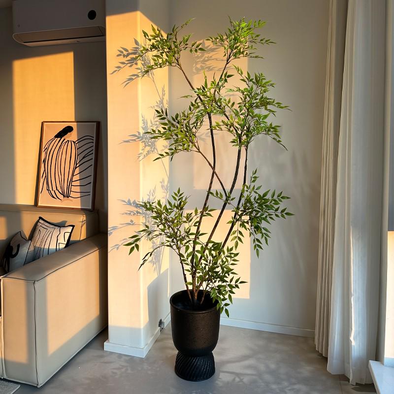 Luxury Fiddle-Leaf Fig Artificial Tree - Large Indoor Potted Plant Decor.