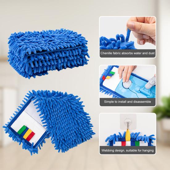 Microfiber Mop Cloth Versatile Cleaning Pads Home Office Wet Dry Mopping High Absorbency Dirt Removal Mop Rag