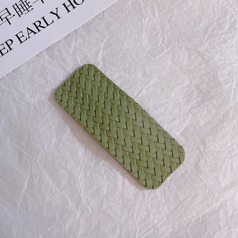 Korean Hair Clips for Hair Women PU Leather Braid Hair Clips Colorful Simplicity Girls Hair Barrettes Hair Accessories  New