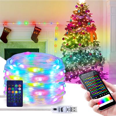 10M 20M LED Φωτάκια Νεράιδας Χρώμα Ονείρου USB LED Φωτοσωλήνας Υπνοδωμάτιο Πάρτι Γάμος Διακόσμηση Χριστουγεννιάτικου Δέντρου Εξωτερικά Φώτα Κήπου