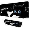 Cute Cartoon Cat Mouse Pad Xxl Large Antislip Rubber Gaming Mousepad Esport Durable Thick Seam Edge Office Gamer Long Desk Mat
