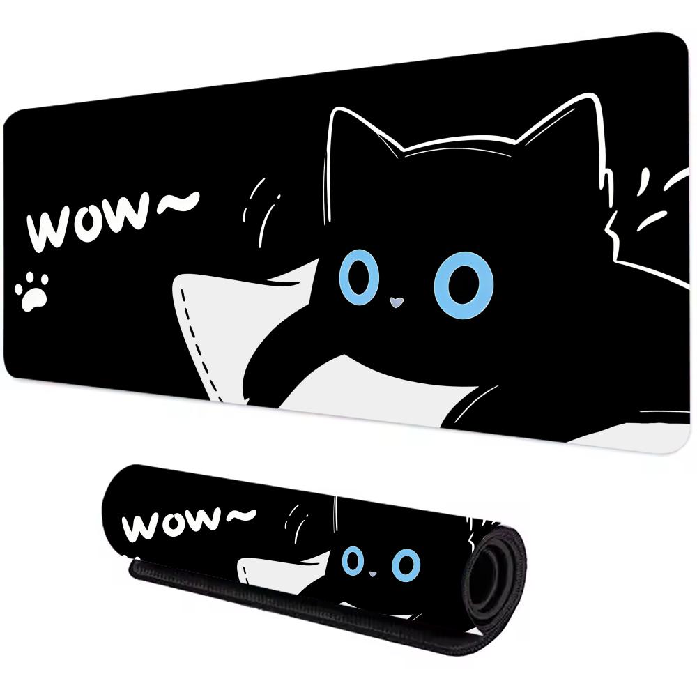 Cute Cartoon Cat Mouse Pad Xxl Large Antislip Rubber Gaming Mousepad Esport Durable Thick Seam Edge Office Gamer Long Desk Mat
