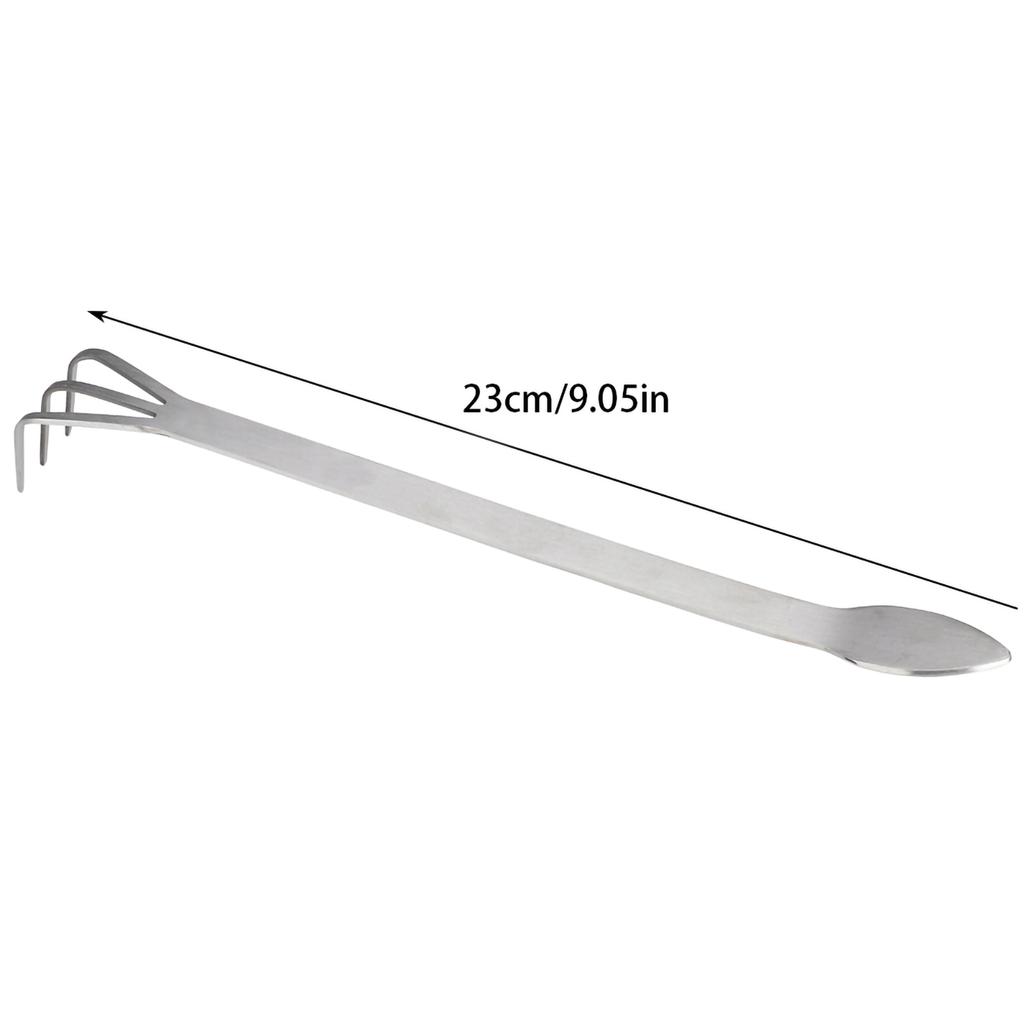 2 In 1 Stainless Steel Bonsai Gardening Tool Root Rake Spatula