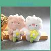 Adorable Plush Pig Keychain Soft Stuffed Animal Backpack Charm Cute Toy