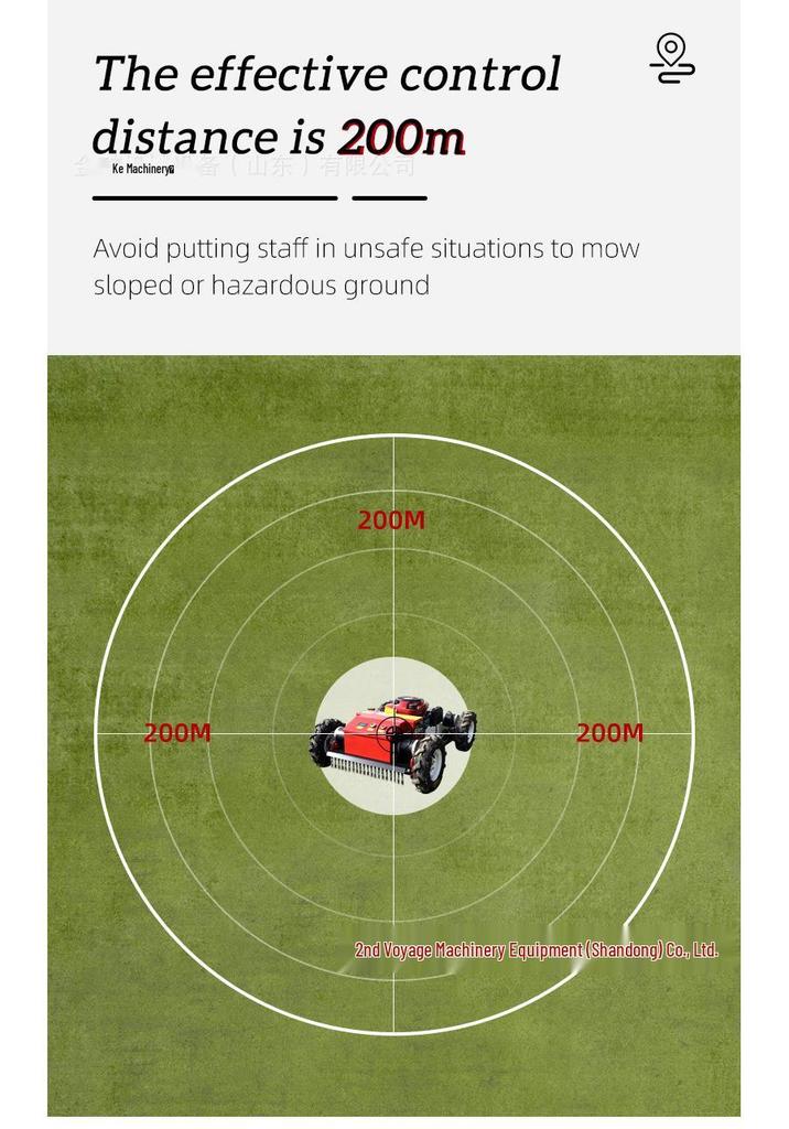 Gas-Powered Remote Control 4WD Lawn Mower and Orchard Weeder