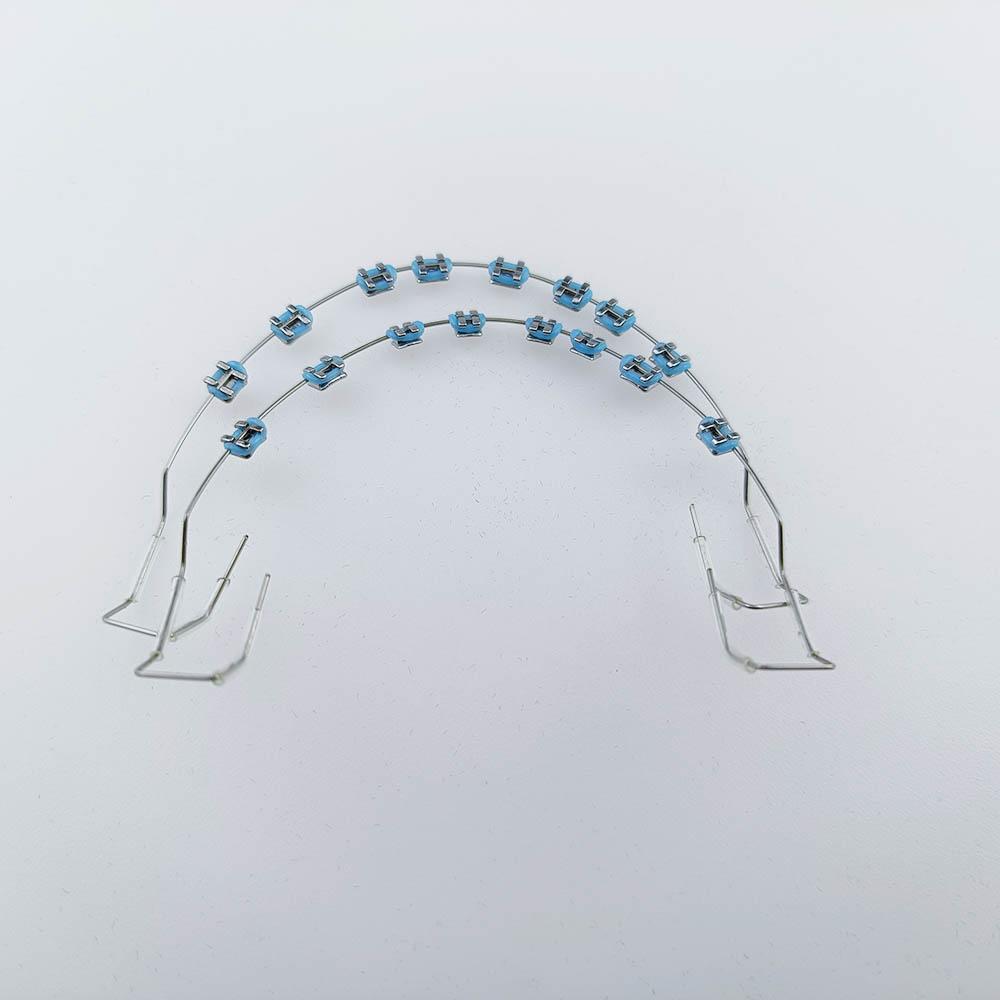 1 Pereche Aparate Dentare Colorate False Aparate Dentare la Modă Bijuterii Pentru Decorarea Temporară a Dinților