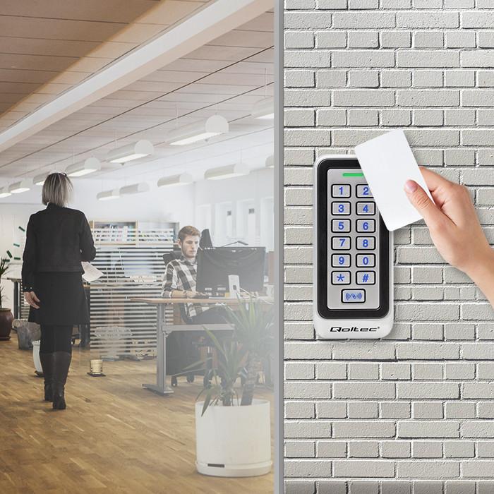Qoltec Zamek szyfrowy TRITON  z czytnikiem RFID| kod | karta | brelok | IP68 | EM