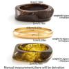 SHIXIN 3 Styles Retro Brown Irregular Resin Wide Bracelets for Women Boho Stackable Thick Acrylic Bracelet Bangles Jewelry Gift