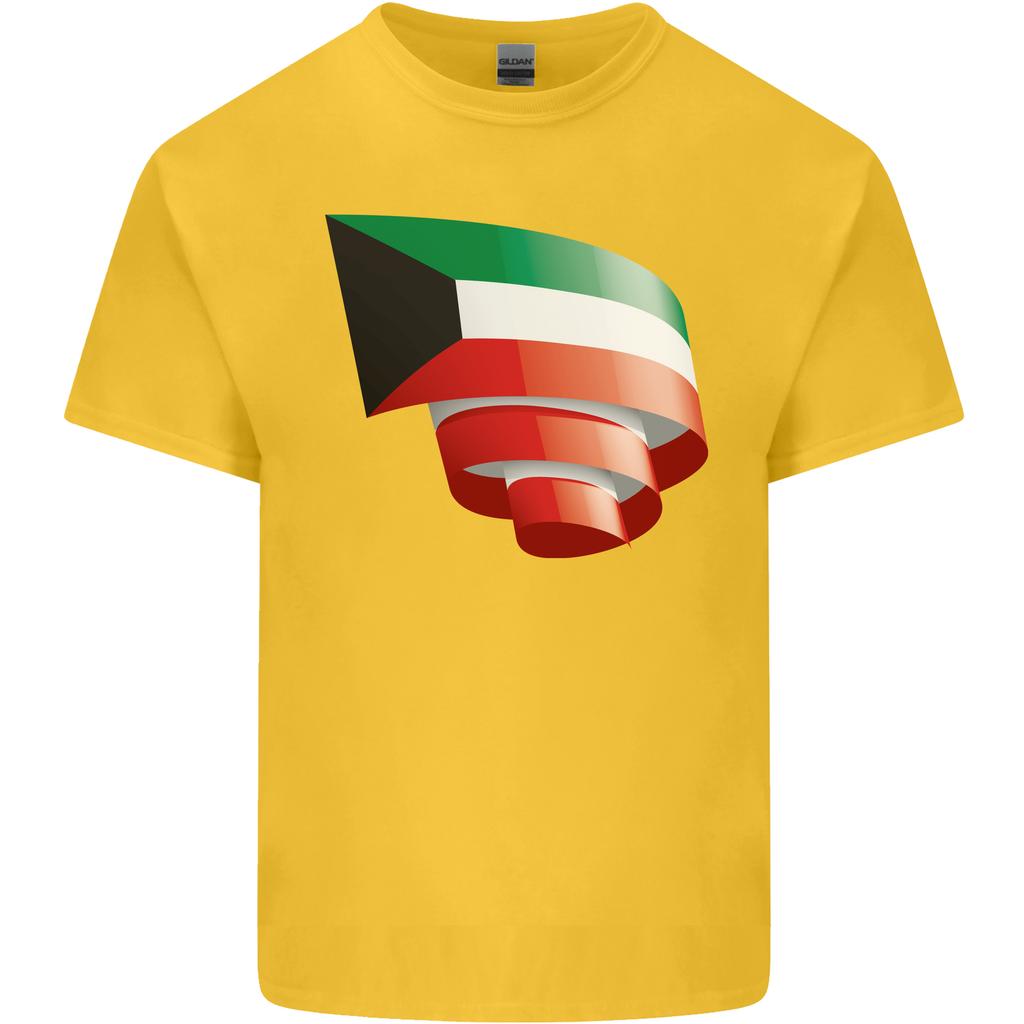 Curled Kuwait Flag Kuwaiti Day Football Unisexs Light Cotton TShirt