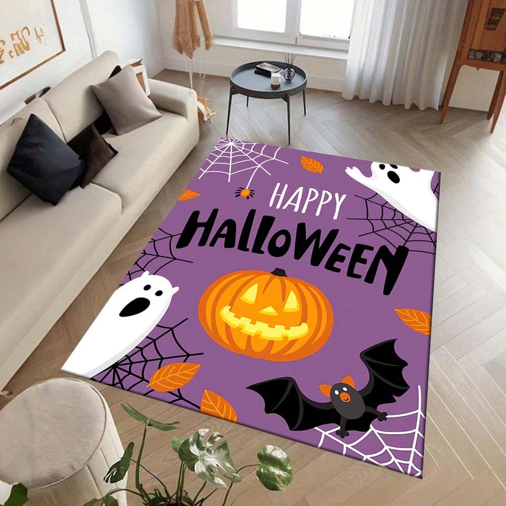 1pc Happy Halloween Area Rug, Slip-Resistant, Easy-Clean, Stain-Resistant, Perfect for Cozy Living Rooms, Bedrooms, Kitchens, Offices, and H