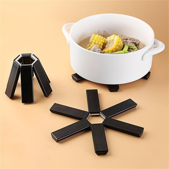 Heat Insulation Pad Temperature Resistant Space-saving Burrs-free Non-Slip Heat-Insulating Placemat for Kitchen