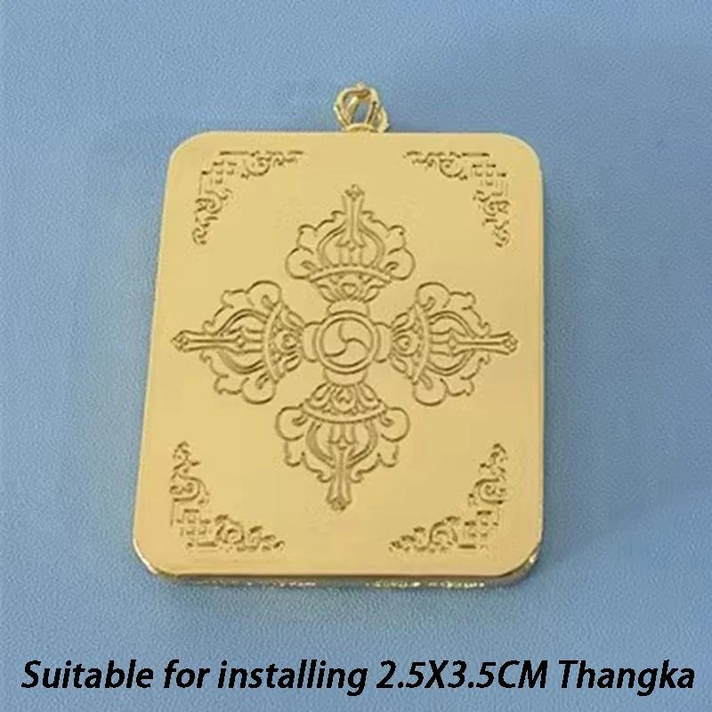 Mini Tangka Box Charms Nepal Boxes Pendant Tibetan Buddha Jin Gangchu Pendants Modern Creative Alloy Charm for Necklace Couple Ornaments Holiday Gift