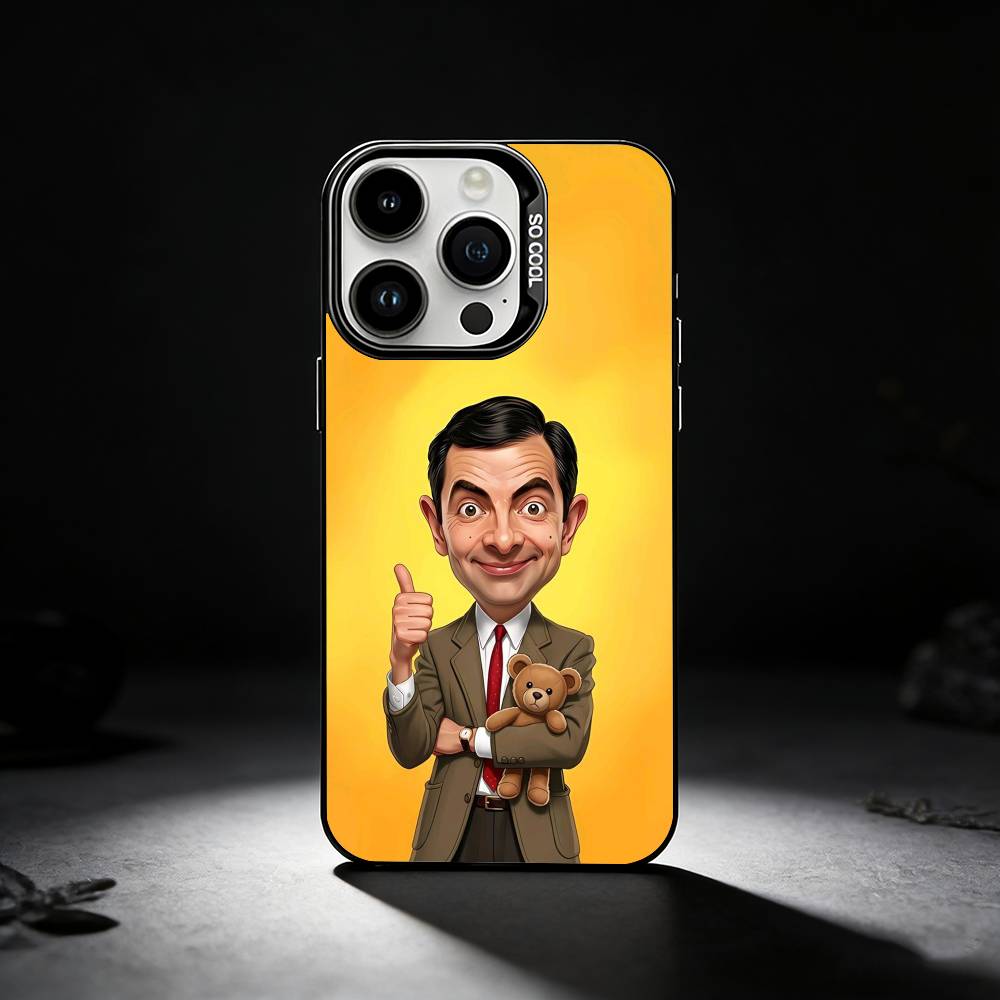 

Funny Mr B- BeanS Phone Case For iPhone 17,16,15,14,13,12,11 Plus,Pro Max,XS,Colored silver phone case iPhone14Pro