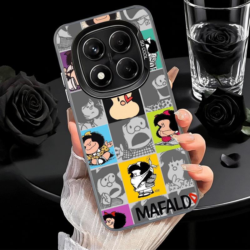 Mafalda Cartoon Cute Soft Phone Case for Xiaomi Redmi Note 13 14 15 Pro Plus 12S 12 11S 11 11T 10S 10 Shockproof Cover Back Shel