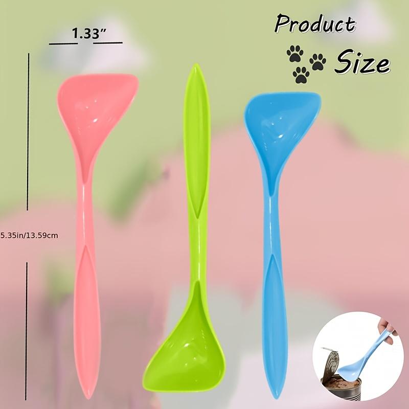 3Pcs Set Pet Can Mixing Spoons, Light Drop Heat Resistant, Easy Pry Lid Scoop Food, For Dog Cat Canned Food