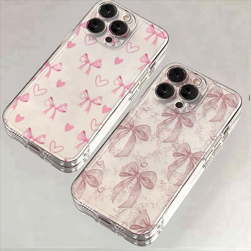 Pink Bowknot Love Heart Case For infinix Note 30 40 50S Hot 60 50 Pro 40i 30i Smart 8 Pro 10PLUS GT30 TECNO SPARK 20 20C Cover