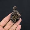Ammonite Fossil 999 Copper Wire Wrapped  Pendant, Handmade Gemstone Jewelry Pendant For Memorial Day