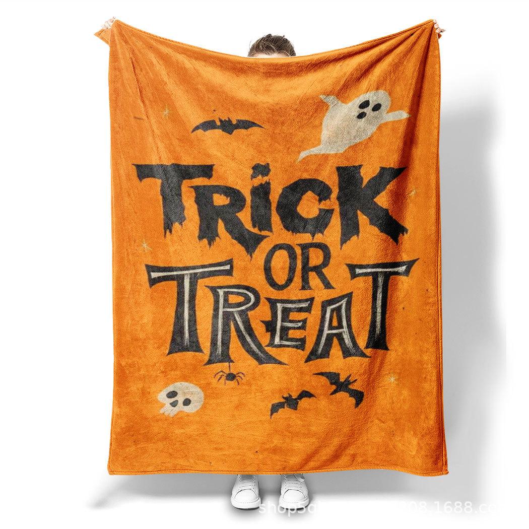 

Halloween-themed patterns Printed Blanket for Sofa Travel Camping Living Room Office Conditioning Blanket for All Seasons Gifts 75x90cm