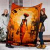 1pc African Ethnic Women Printing Lightweight Flannel Blanket, Comfortable and Warm Blanket, Sofa Bed and Couch Office, Suitable for Gift Blankets