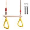 Kids' Indoor/Outdoor Pull-Up Bar with Rope Ladder & Rings for Sensory Training