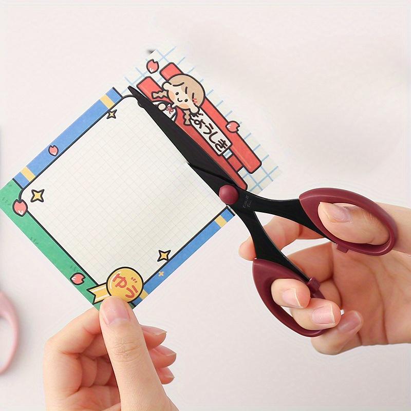 Color Scissor Stainless Steel Blade Safe Design Paper Cutting Scissors for Fine Art Diary Album Craft Office School Supplies