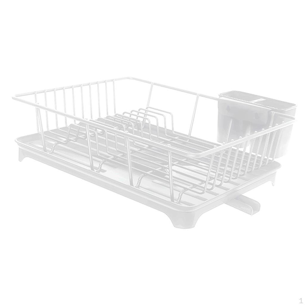 Dish Drainer for Kitchen Counter, Drainer, Multipurpose Space Saving Organizer, Cup Holder with
