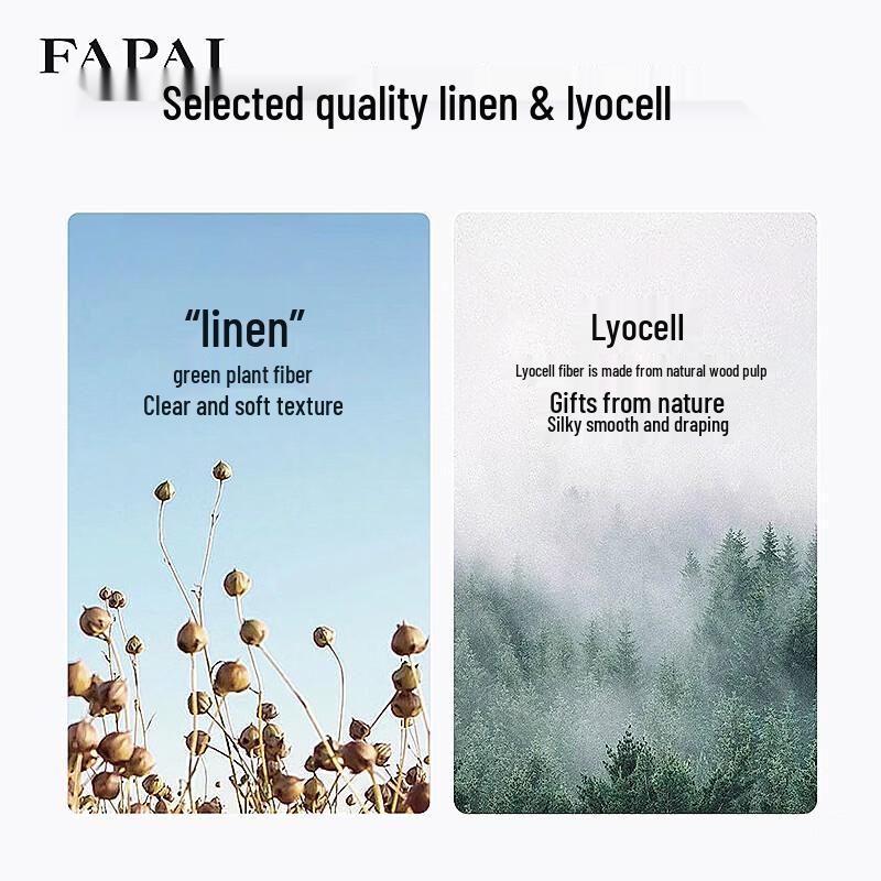 Fapai Men's Wide-Leg Cotton Linen Blend Casual Pants