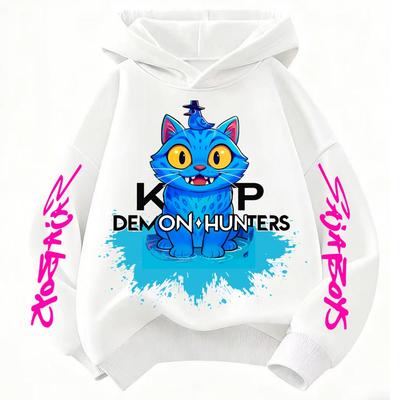 2025 Neuer Saja Jungen Derpy KPop Dämonenjäger Cartoon Junge Kapuzenpullover Warm Welle Mode Lässige Oberteile Lässige Schwarze Kleidung