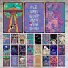 Colored Weird Planet Metal Sign Retro Tin Sign Metal Retro Bar Retro Wall Decoration Bar Club Man Hole Metal Poster