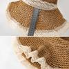 Summer Hats for Women Sun Hat Lace Ribbon Sunshade Sun Protect Beach Accessories Sunhat Big Brim Vacation Foldable Cap Wholesale