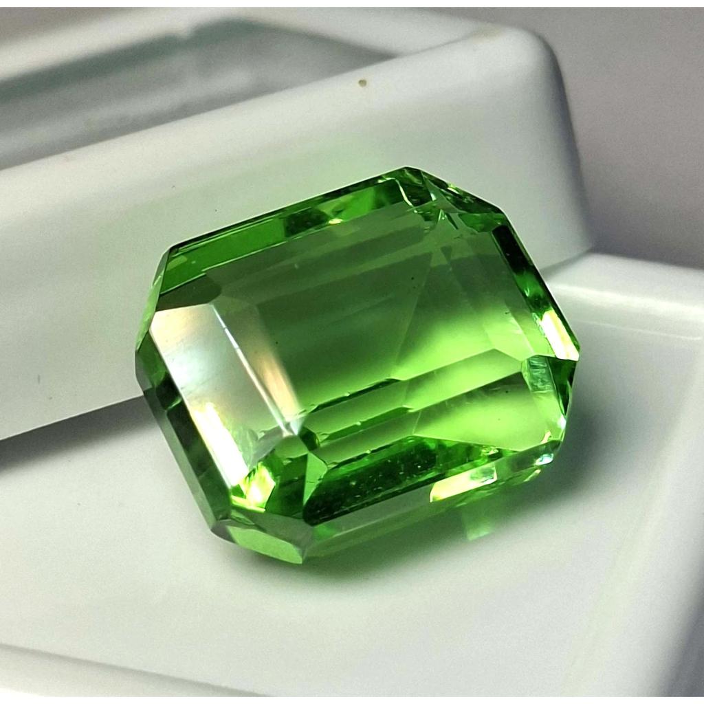 Natural Green Peridot 10-12 Ct Emerald Cut Certified Beautiful Loose Gemstone