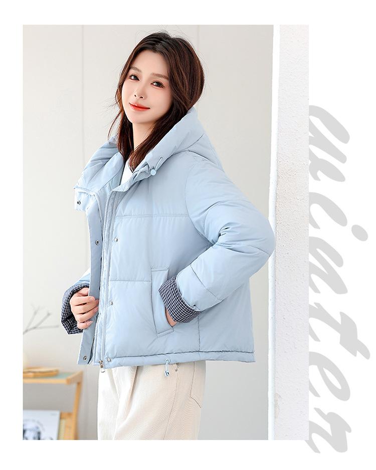 Women's Short Winter Jacket Warm Hooded Loose Cotton-Padded