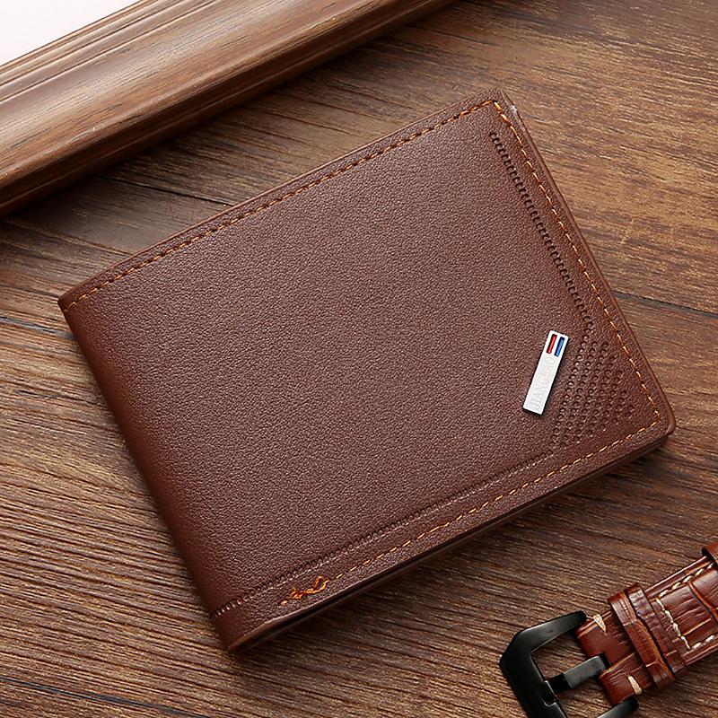 Vintage Pu Leather Wallet Minimalist Purse For Men Money Change Pouch Credit Card Holder Man Birthday Gifts