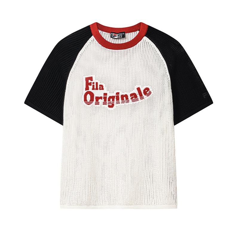 FILA Original Comfortable Short Sleeve Knit Top Women tops F11W639401FWT