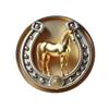 Stainless Steel Horseshoe Brooch Lightweight 10g Retro Style Fine Craftsmanship Golden Details Accessory