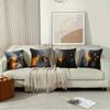 Abstract Black Orange Design Digital Printing Pillow Cover Short Plush Suitable Living Rooms Bedrooms Sofas Throw Cushion Cover