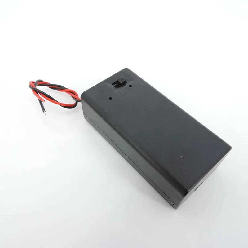Pachet cutie de 9 volți Comutator de alimentare Suport negru de baterie de 9 V cu comutator ON/OFF sau fără capac